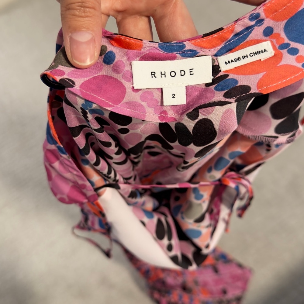 Rhode Multicolor Abstract Pattern Maxi Dress - image 3